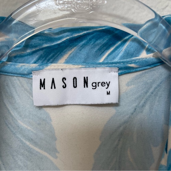 Masongrey Pajama Set PJ Top & Shorts Azure Palms Size Medium - Picture 4 of 8